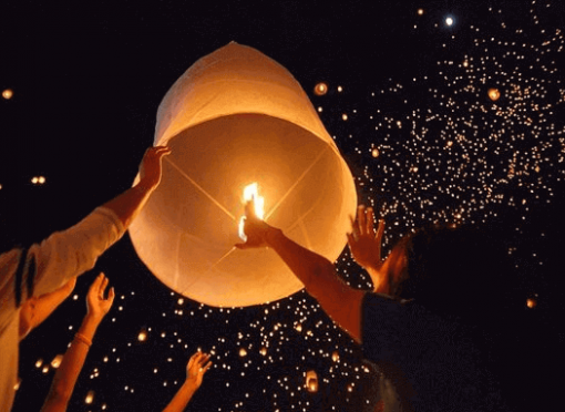 Launching Sky Lanterns (Wishing balloons) by Supracabra.com - Fun your life