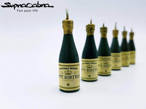 Champagne Bottle Candles (Set of 6) front by Supracabra.com - Fun your life