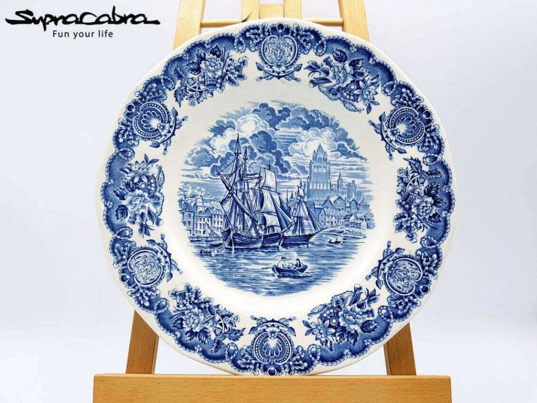 Historical Ports of England Blue Plate Fun your life