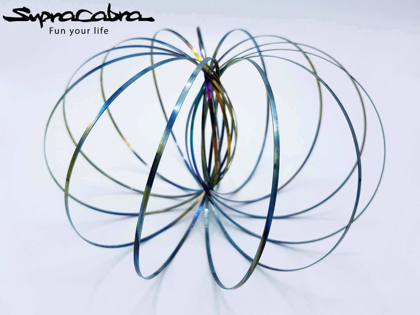 Spirale magica 3d anelli in acciaio inossidabile Giocattolo Magic-Kinetic scultura-Flow-ring 