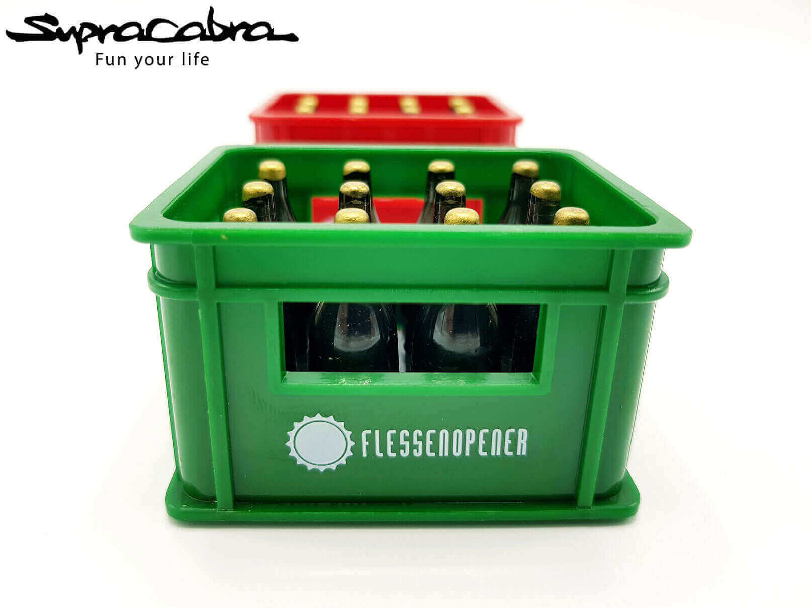 Beer Crate Bottle Opener (Red/Green)